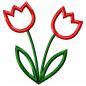 Preview: Stickdatei Tulpen - Applikation für 10x10cm Stickrahmen