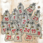 Preview: Stickdatei-Set 24 Anhänger für Adventskalender Geschenkesack 1-24 für 10x10er Rahmen