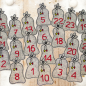 Preview: Stickdatei-Set 24 Anhänger für Adventskalender Geschenkesack 1-24 für 10x10er Rahmen