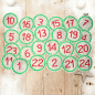 Preview: Stickdatei-Set 24 Adventskalender-Anhänger zur Weihnachtszeit 3x8 Buttons für 13x18cm Stickrahmen