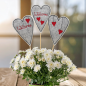 Preview: 7 x ITH Stickdateien im Set Herz Doodle auf Stab Deko Hochzeit Liebe Welcome 10x10 cm S028-08