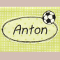 Preview: Stickdatei Doodle-Rahmen Fußball 10x10 cm | Applikation | blanko