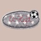 Preview: Stickdatei Doodle-Rahmen Fußball 10x10 cm | Applikation | blanko