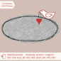 Preview: Stickdatei Doodle-Rahmen Vogel mit Herz 10x10 cm | Applikation | blanko