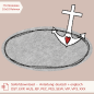 Preview: Stickdatei Doodle-Rahmen Anker 10x10 cm | Applikation | blanko