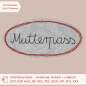 Preview: Stickdatei Doodle-Rahmen "Mutterpass" 10x10 cm | Applikation | schlicht