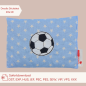 Preview: Stickdatei Fußball als Doodle-Applikation für10x10cm Stickrahmen
