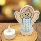 Preview: 6 ITH-Stickdateien Engel LED-Cover für 10 x 10 cm Stickrahmen Schutzengel Set 1