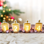 Preview: 4 ITH-Stickdateien LED-Teelicht-Cover Adventskranz-Kerzen im Set für 10 x 10 cm Stickrahmen