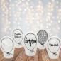 Preview: 5 ITH-Stickdatei LED-Cover Luftballon Party Set für 10 x 10 cm Stickrahmen