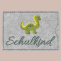 Preview: ITH Stickdatei Geschenkehülle Schulkind Dino | Einschulung | 10x10 cm Stickrahmen