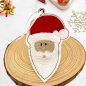 Preview: ITH Stickdatei Anhänger Nikolaus / Weihnachtsmann für 10x10cm Stickrahmen