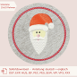 Preview: Stickdatei Weihnachtsuntersetzer Nikolaus für den 10x10cm Stickrahmen