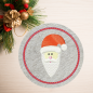 Preview: Stickdatei Nikolaus / Weihnachtsmann Button Stickmuster für 10 x 10 cm Stickrahmen