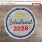 Preview: Stickdatei Button Schulkind 2026 mit Stern | Einschulung 2026 | ITH & Maschinenstickerei