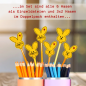 Preview: 6 ITH - Stickdateien Hasen Stiftetopper als Einzeldateien und im Mehrfachrahmen - Blumenstecker Osterdeko für den 10x10cm Stickrahmen - Geschenkidee Ostern / Frühling
