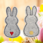 Preview: 8 Stickdateien ITH - Hasen Stabfiguren für 13x18er Rahmen Dekohasen - Osterdeko - Osterhasen - Osteranhänger - Blumenstecker