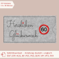 Preview: Stickdatei ITH Schokohülle "Herzlichen Glückwunsch" Zahl 60 | Geburtstag | Jubiläum
