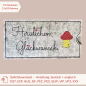 Preview: ITH Stickdatei Schokoladenhülle für den 13x18 cm Stickrahmen mit zwei gestickten Herzen am Stiel als romantische Geschenkverpackung für Schokolade.