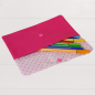 Preview: Kosmetiktasche mit Krone als Doodle-Symbol bestickt mit Druckknopf -sofort lieferbar-