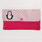 Preview: Kosmetiktasche mit Krone als Doodle-Symbol bestickt mit Druckknopf -sofort lieferbar-