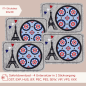 Preview: ITH-Stickdatei 4er Set MugRug Untersetzer mit Eiffelturm für Frankreich-Liebhaber für 20 x 30 cm Stickrahmen