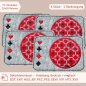 Preview: 4 ITH-Stickdateien MugRug Untersetzer Kartenspieler für 20x30cm Rahmen
