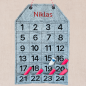Preview: Stickdatei ITH Adventskalender mit freiem Textfeld für 20x30 cm Stickrahmen