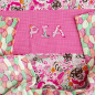 Preview: Personalisierte Babydecke mit großer Namensapplikation aus Baumwolle und Fleece