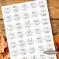 Preview: Teelichtbotschaft Hallo Herbst PDF Vorlage Kerzentatoo