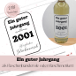 Preview: Druckvorlage Ein guter Jahrgang 2001 Weinbanderole und Weinetikett zum 25. Geburtstag PDF Bastelvorlage zum Ausdrucken DIY