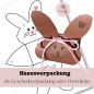 Preview: Druckvorlage Hasenverpackung für Ostern als Geschenk oder Tischdeko PDF Bastelvorlage zum Ausdrucken DIY Osterüberraschung Basteln mit Kind