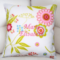 Preview: kleines Kissen 20x20 cm mit Name bestickt