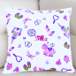 Preview: kleines Kissen 20x20 cm mit Name bestickt
