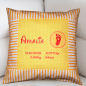 Preview: Kissenhülle mit Name + Datum + Herz + Krone bestickt 40x40 cm
