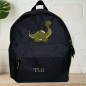 Preview: Kindergartenrucksack mit Wunschmotiv und Name bestickt Farbe: dunkelblau -personalisiert-