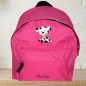 Preview: Kindergartenrucksack mit Wunschmotiv und Name bestickt Farbe: pink -personalisiert-
