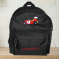 Preview: Kindergartenrucksack mit Wunschmotiv und Name bestickt Farbe: schwarz -personalisiert-