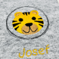 Preview: Stickdatei Tiger im Doodle-Rahmen für 10x10cm Stickrahmen