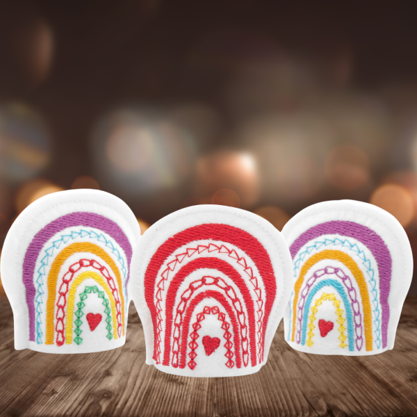 ITH-Stickdatei LED-Cover Regenbogen für 10 x 10 cm Stickrahmen