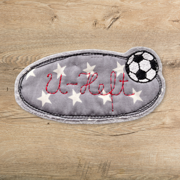 Aufnäher Doodle-Applikation U-Heft mit Fußball