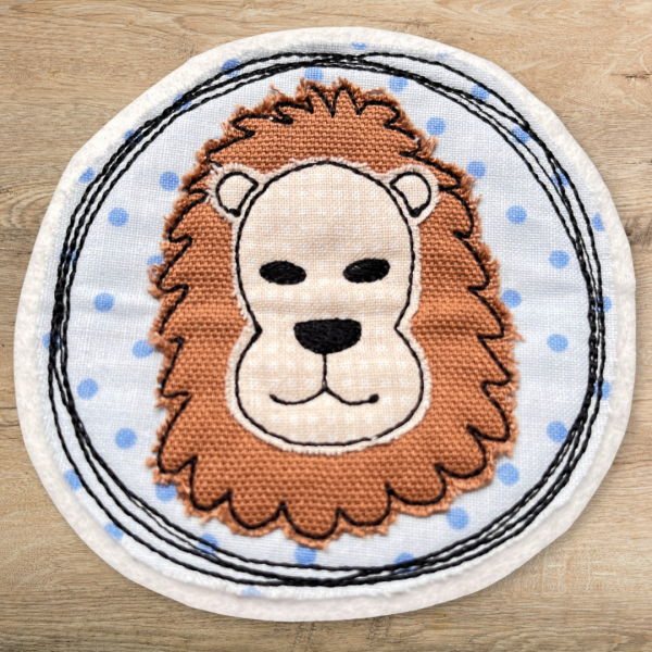 Aufnäher Löwe - Doodle-Applikation Button