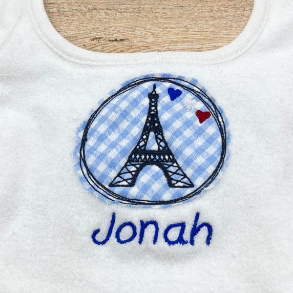 Stickdatei Eifelturm im Doodle-Rahmen für10x10cm Stickrahmen