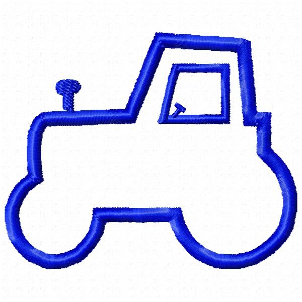 Stickdatei Traktor-Applikation für 10x10cm Stickrahmen