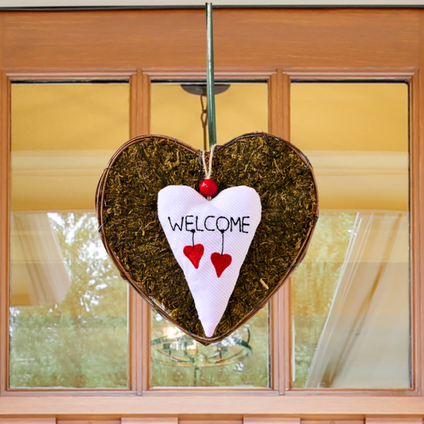 Stickdatei ITH Herz Welcome für den 10x10er Stickrahmen