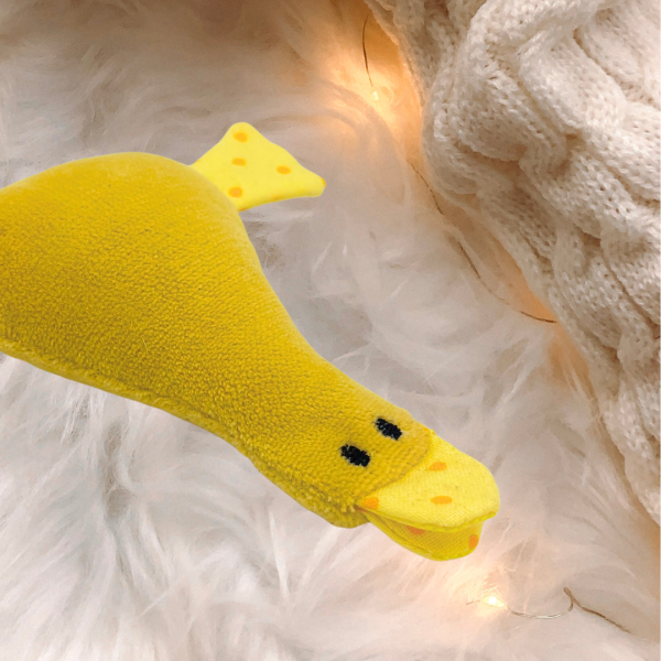 Preview: ITH-Stickdatei Ente klein blanko als Schlüsselanhänger oder Taschenbaumler für 10x10er Rahmen