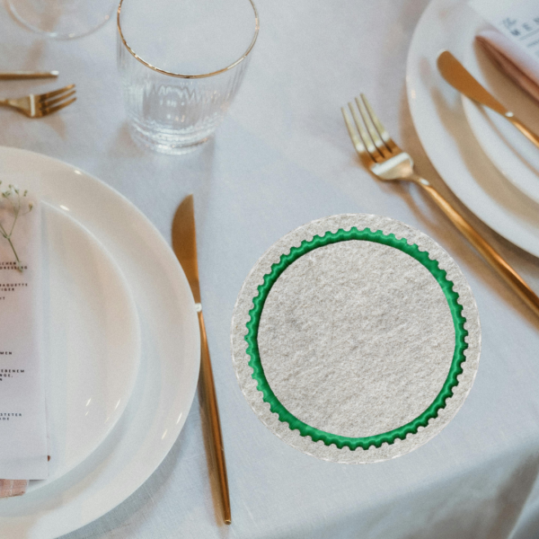 ITH-Stickdatei MugRug Untersetzer Zacken Einzeldatei für 10x10cm