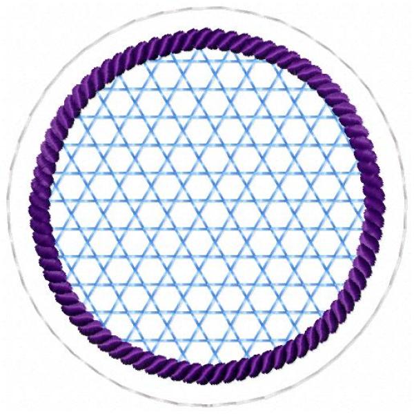 ITH-Stickdatei MugRug Untersetzer Einzeldatei für 10x10 cm