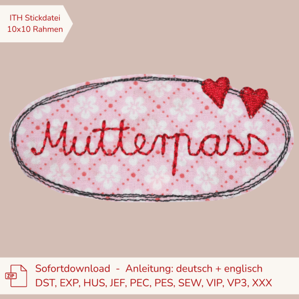 Stickdatei Doodle-Rahmen Herzen 