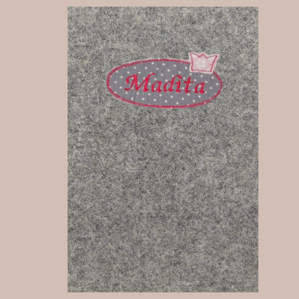 Preview: Stickdatei Doodle-Rahmen Krone 10x10 cm | Applikation | blanko